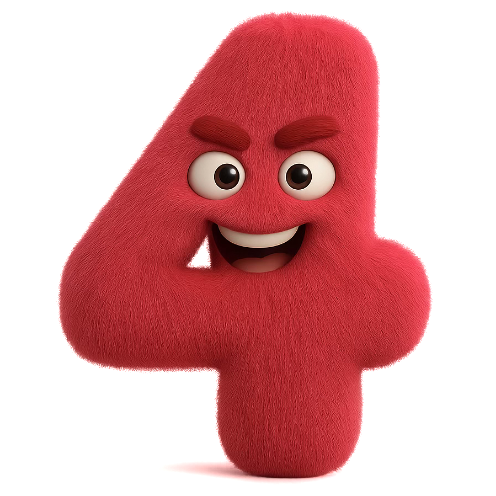 Number 4 illustration